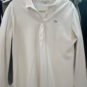 Lacoste Women's White Long Sleeve Top